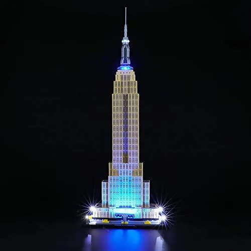 BRIKSMAX Led Lighting Kit for Architecture Empire State Building | Compatible with Lego 21046 Model, Bright Night View thumbnail 2