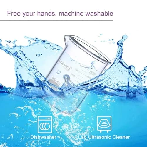 Labvida 4pcs 250ml Borosilicate Glass Beakers | ASTM E960 Compliant, Heat Resistant, Chemical Resistant, 250ml Capacity thumbnail 5