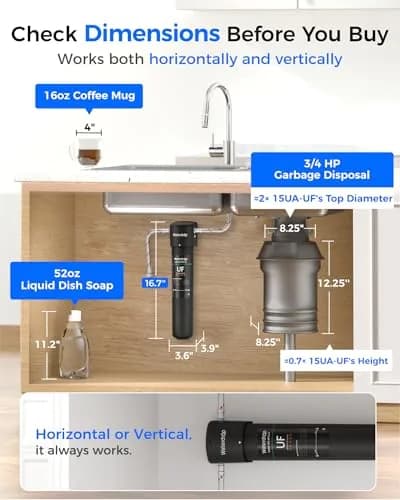 Waterdrop 15UA-UF Ultra Filtration Under Sink Water Filter System 19,000 Gallons (71,942 L) | Reduces Lead, Chlorine, Bad Taste & Odor thumbnail 5