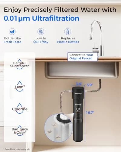 Waterdrop 15UA-UF Ultra Filtration Under Sink Water Filter System 19,000 Gallons (71,942 L) | Reduces Lead, Chlorine, Bad Taste & Odor thumbnail 2