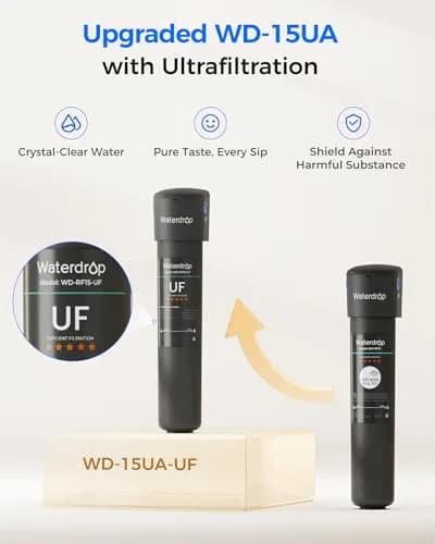 Waterdrop 15UA-UF Ultra Filtration Under Sink Water Filter System 19,000 Gallons (71,942 L) | Reduces Lead, Chlorine, Bad Taste & Odor thumbnail 3