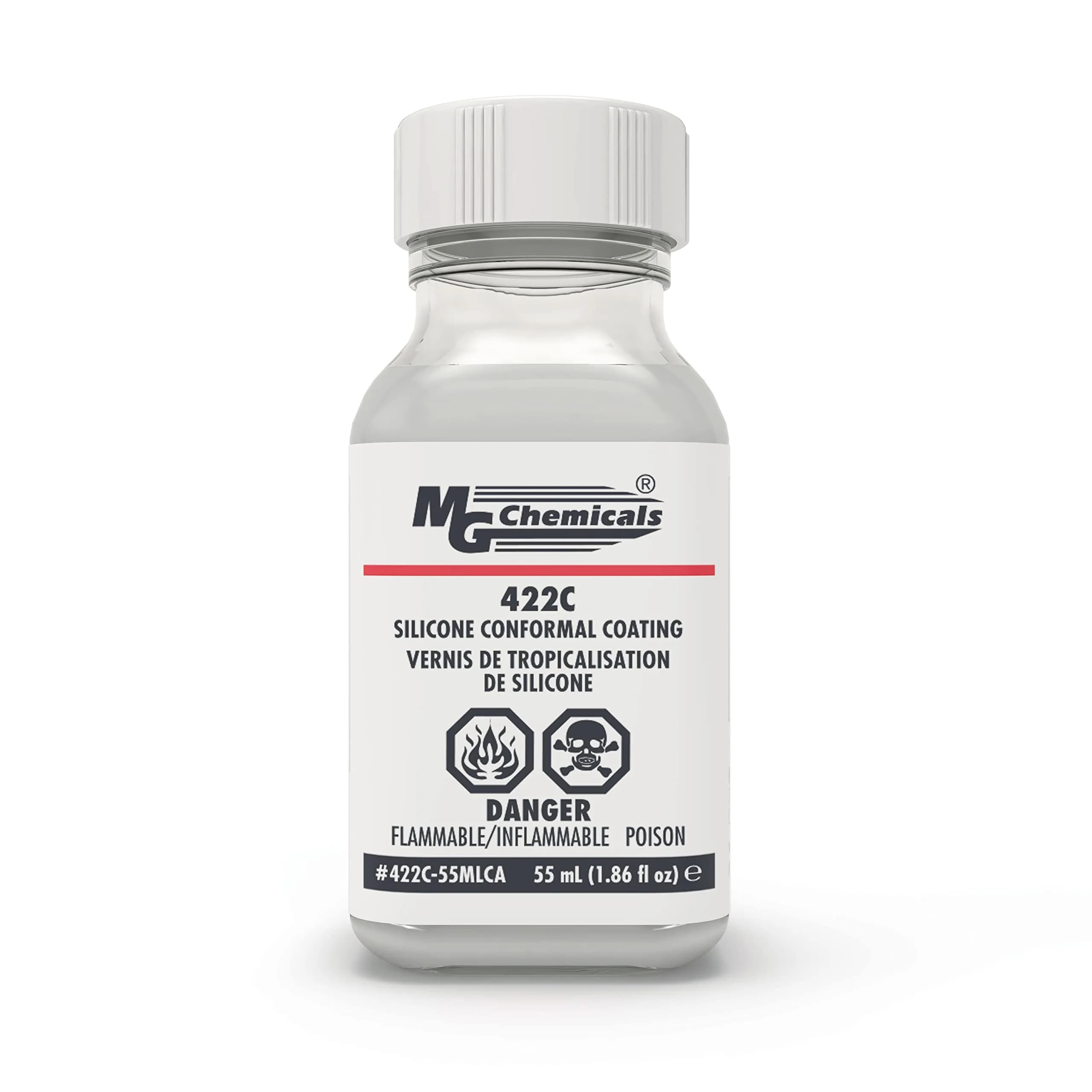 MG Chemicals 422C Silicone Conformal Coating 55 mL (1.86 Fl Oz) | Protects Electronics from Moisture & Corrosion - main product image