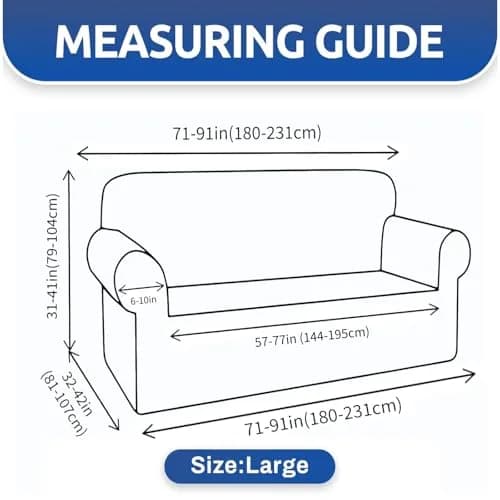 YEMYHOM Sofa Cover Jacquard Design High Stretch 71"-91" Light Gray | Pet & Kids Proof Elastic Furniture Protector thumbnail 6