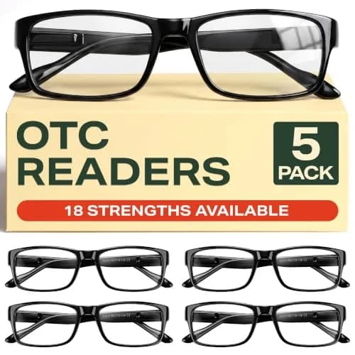 Gaoye Blue Light Blocking Reading Glasses 5-Pack | 4.0 Magnification, Polycarbonate Lenses thumbnail 1