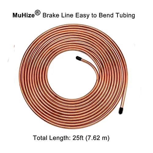MuHize 1/4 Copper Coated Brake Line Kit 25Ft | Rust-Resistant Durable Tubing for Vehicles thumbnail 5