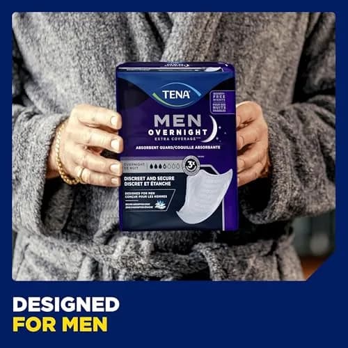 TENA Men Incontinence Guards, Overnight Absorbency & Odor Control | Discreet, Secure Fit for Men thumbnail 8