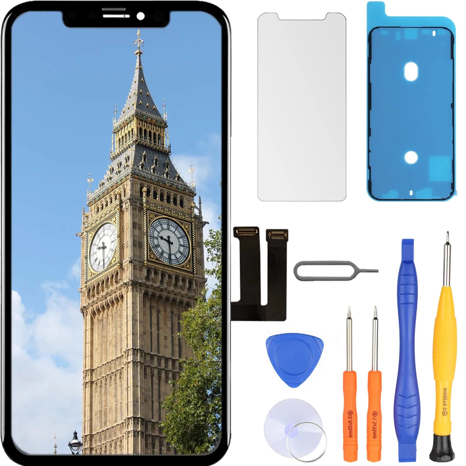 LL TRADER Black iPhone 14 Screen Replacement 6.1" FHD LCD Display with Repair Kit - main product image