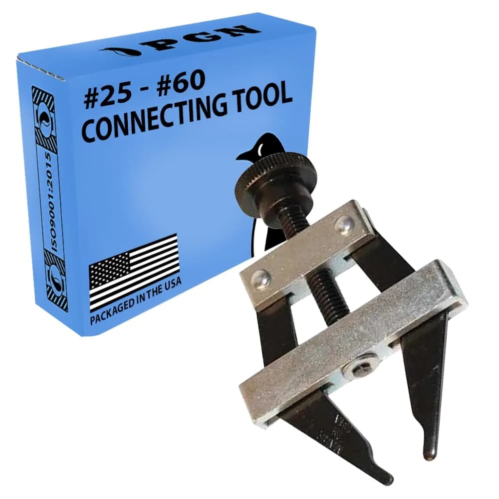 PGN Roller Chain Connecting Puller Tool - Fits #25-60 Chains Carbon Steel | Heavy Duty Industrial Chain Tool