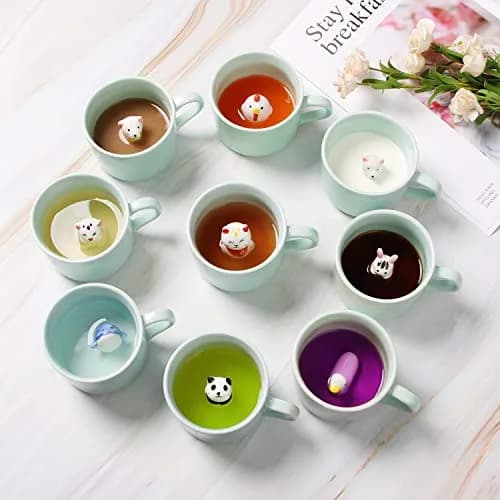 Lemon Park Dolphin Ceramic Cup Hidden 3D Animal Inside Mug 230ml (8 oz) | Hand-Painted Surprise Inside thumbnail 5