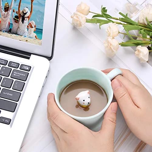 Lemon Park Dolphin Ceramic Cup Hidden 3D Animal Inside Mug 230ml (8 oz) | Hand-Painted Surprise Inside thumbnail 6