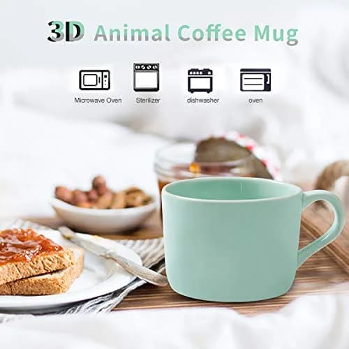 Lemon Park Dolphin Ceramic Cup Hidden 3D Animal Inside Mug 230ml (8 oz) | Hand-Painted Surprise Inside thumbnail 2