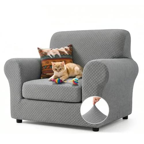 YEMYHOM Checkered Chair Cover 31-46" | Anti Slip, Thickened, Elastic (120 chars) thumbnail 1