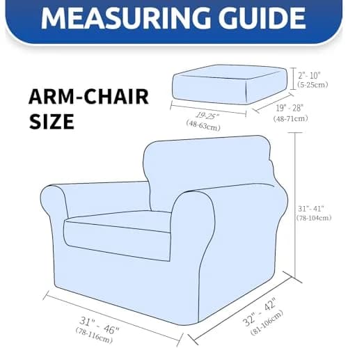 YEMYHOM Checkered Chair Cover 31-46" | Anti Slip, Thickened, Elastic (120 chars) thumbnail 6