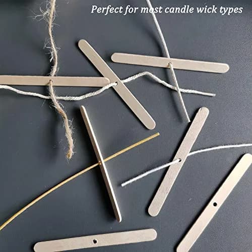 MILIVIXAY Wooden Candle Wick Holders - Candle Centering Tool, 120 Pack | Fits Most Containers, Durable Birch thumbnail 4