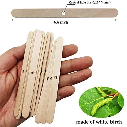MILIVIXAY Wooden Candle Wick Holders - Candle Centering Tool, 120 Pack | Fits Most Containers, Durable Birch thumbnail 3