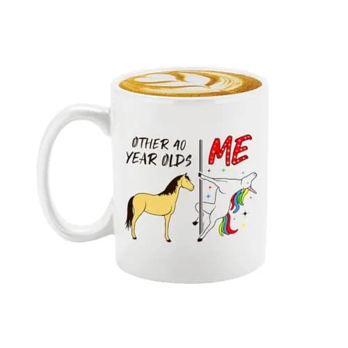 Veracco 40 Years Olds Ceramic Coffee Mug | Funny Birthday Gift for Him & Her thumbnail 1