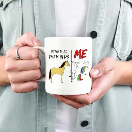 Veracco 40 Years Olds Ceramic Coffee Mug | Funny Birthday Gift for Him & Her thumbnail 6