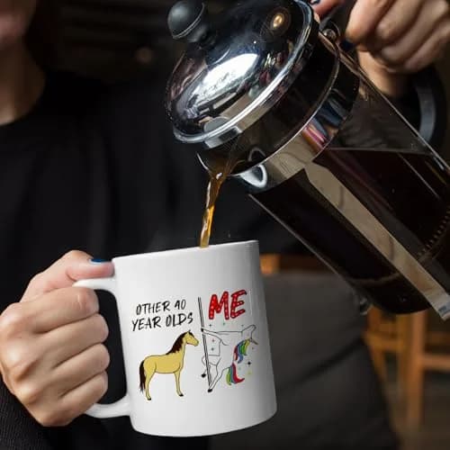 Veracco 40 Years Olds Ceramic Coffee Mug | Funny Birthday Gift for Him & Her thumbnail 7