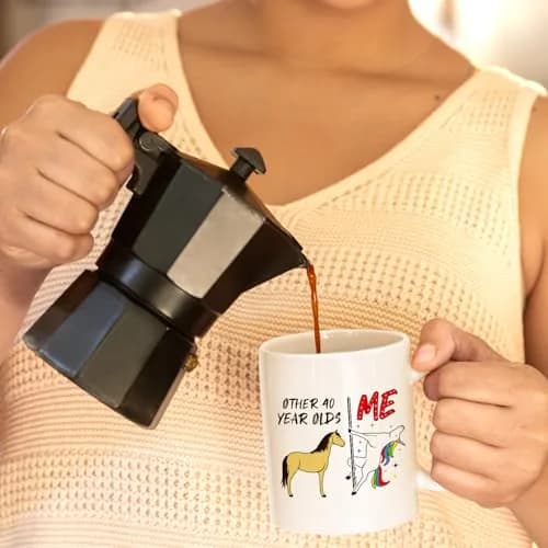 Veracco 40 Years Olds Ceramic Coffee Mug | Funny Birthday Gift for Him & Her thumbnail 9