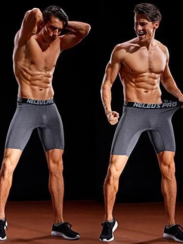 NELEUS Men's 3 Pack Athletic Compression Shorts | Quick Dry, Supportive Fit, US 2XL thumbnail 6