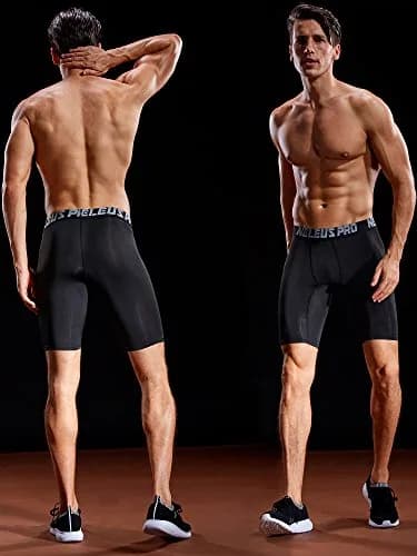 NELEUS Men's 3 Pack Athletic Compression Shorts | Quick Dry, Supportive Fit, US 2XL thumbnail 7
