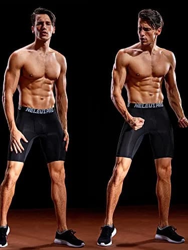 NELEUS Men's 3 Pack Athletic Compression Shorts | Quick Dry, Supportive Fit, US 2XL thumbnail 2