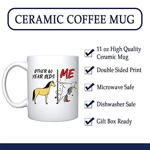 Veracco 60th Birthday Coffee Mug 325ml (11 oz) | Funny Ceramic Tea Cup for Him Her thumbnail 3