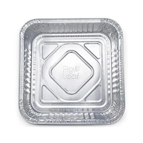 Fig & Leaf Heavy Duty Aluminum Foil Square Cake Pans 8” x 8” | Disposable & Recyclable thumbnail 5
