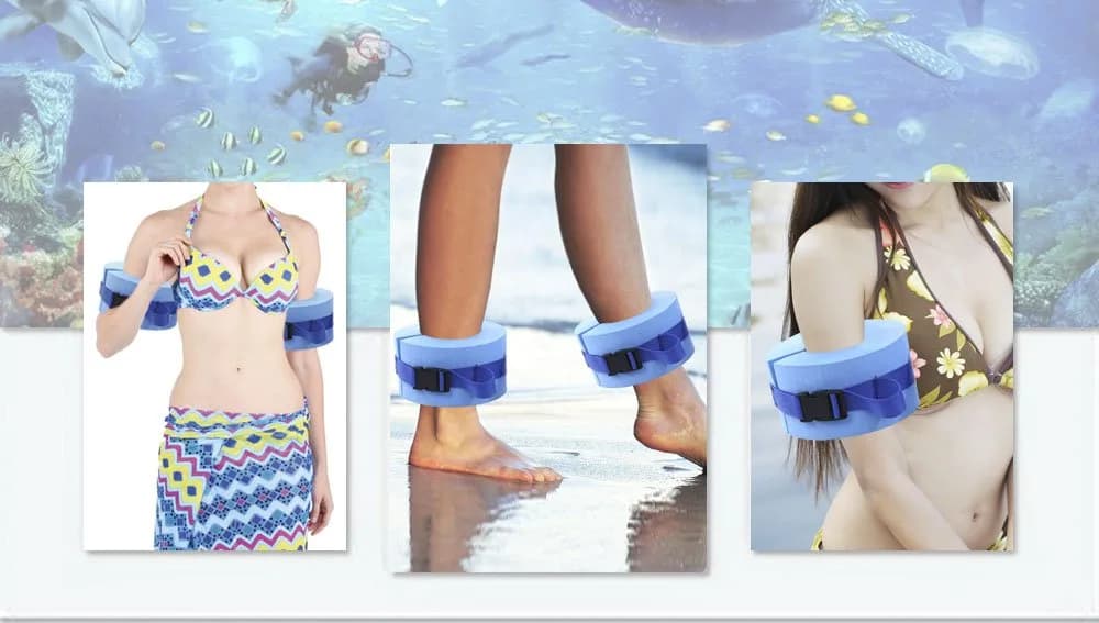 GREENWISH Foam Swimming Aquatic Cuffs Pair | Adjustable Water Aerobics Float Rings for Ankles & Arms - view 5