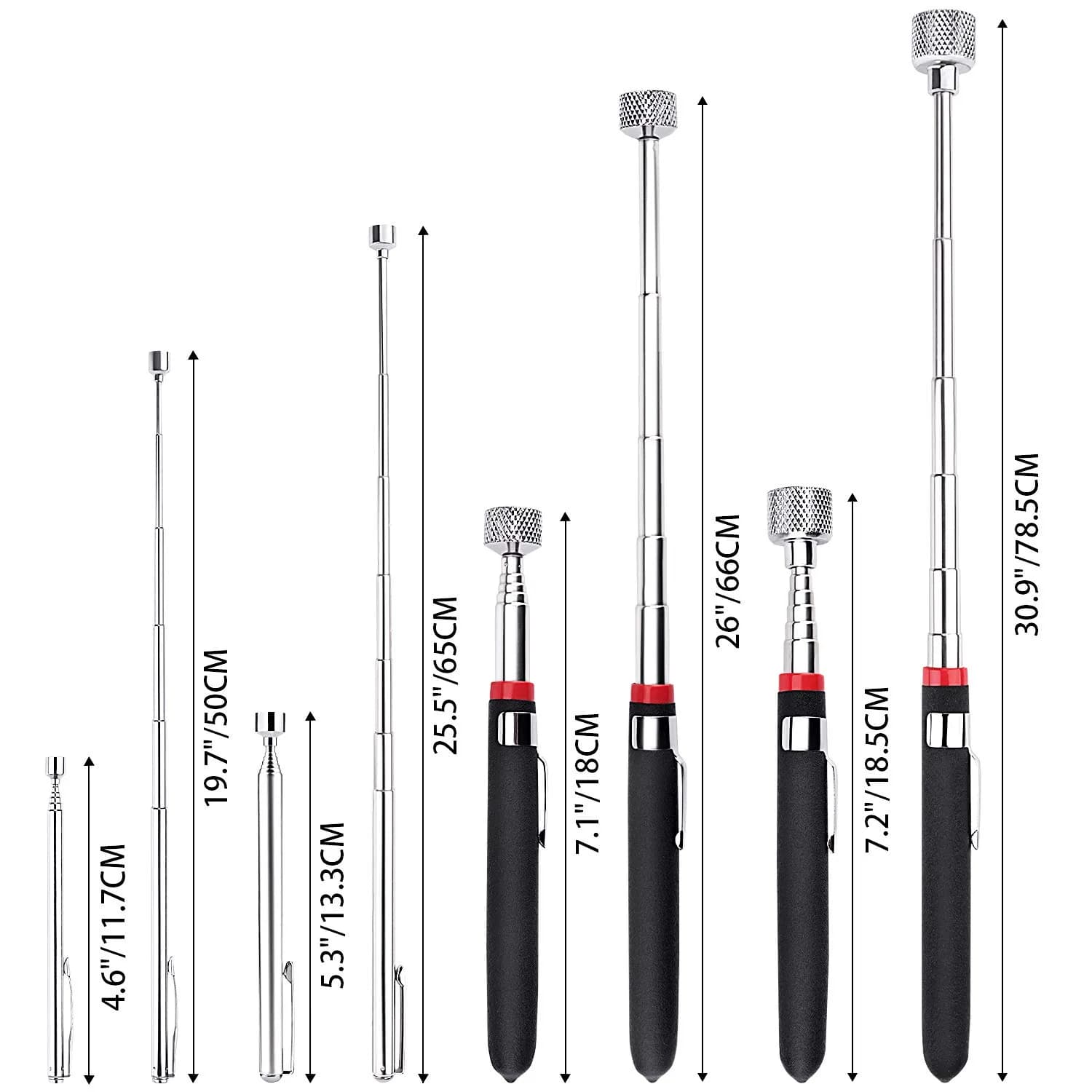 Awpeye Magnetic Pick Up Tool 4 Pack 1.5lb-15lb | Telescopic Reach for Metal Parts - view 2