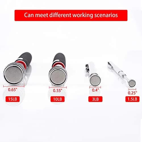 Awpeye Magnetic Pick Up Tool 4 Pack 1.5lb-15lb | Telescopic Reach for Metal Parts thumbnail 3