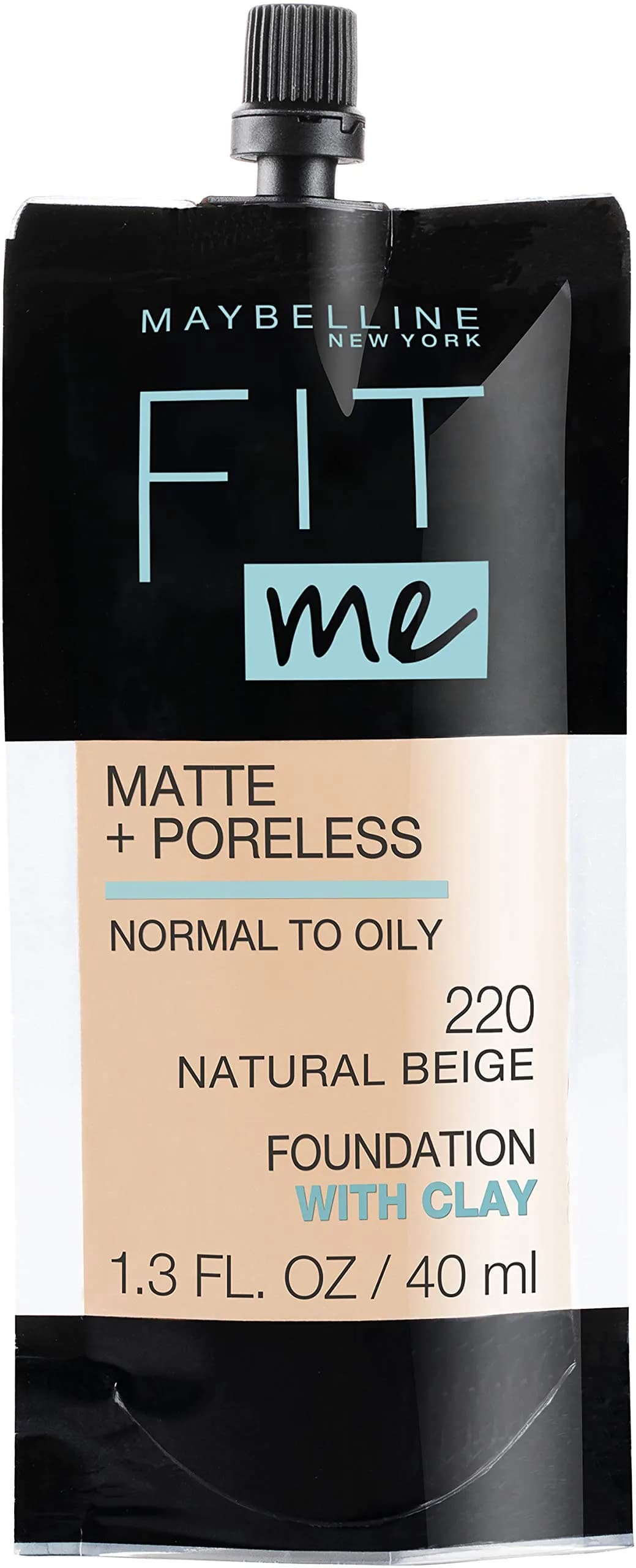 Maybelline Fit Me Matte + Poreless Liquid Foundation, Classic Tan, 2 fl oz (60 ml) | Oil-Free, Pore Minimizing