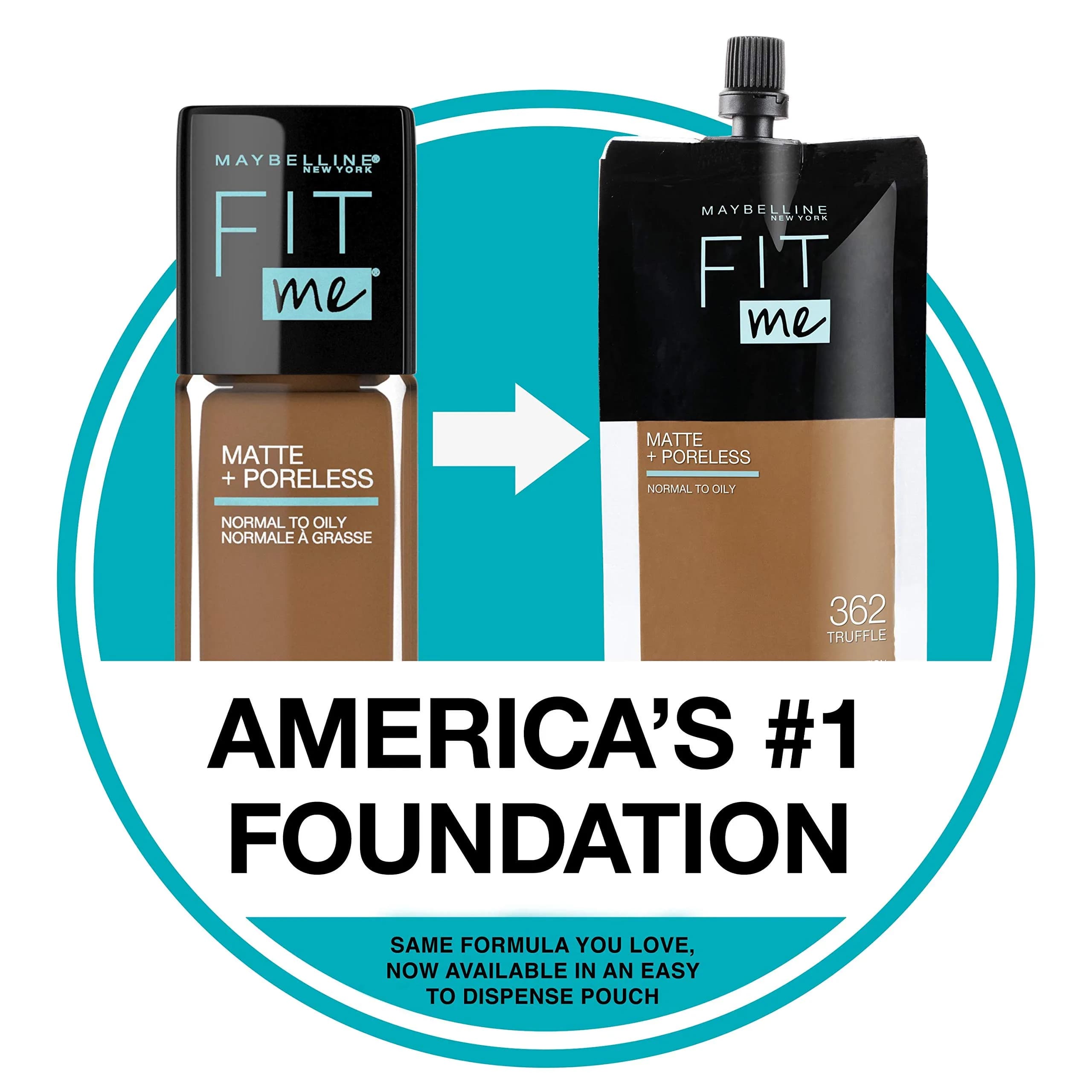Maybelline Fit Me Matte + Poreless Liquid Foundation, 230 Natural Buff, 1.3 Fl Oz - view 4