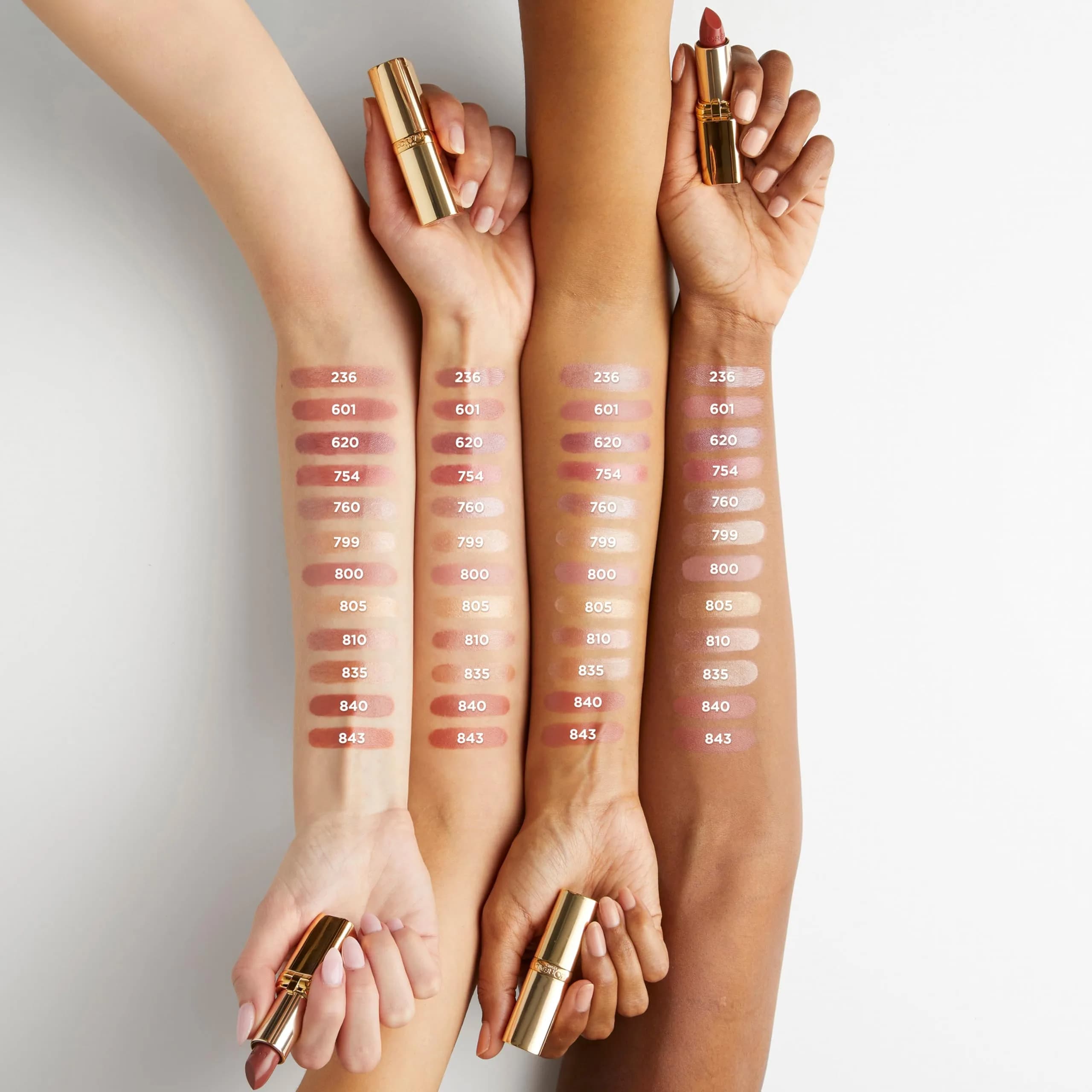 L'Oreal Paris Colour Riche Original Satin Lipstick in Organza | Hydrating Satin Finish, Nude Lipstick - view 3