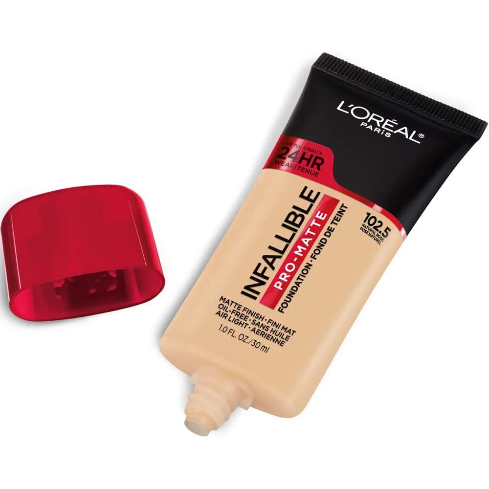 L'Oreal Paris Infallible Pro-Matte Foundation Natural Rose 29.57ml (1 fl oz) | Demi-Matte Longwear - view 2