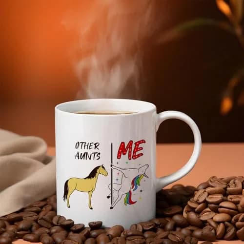 Veracco Unicorn Coffee Mug 11oz | Ceramic Tea Cup for Auntie Gifts Birthdays thumbnail 4