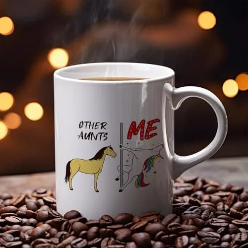 Veracco Unicorn Coffee Mug 11oz | Ceramic Tea Cup for Auntie Gifts Birthdays thumbnail 6