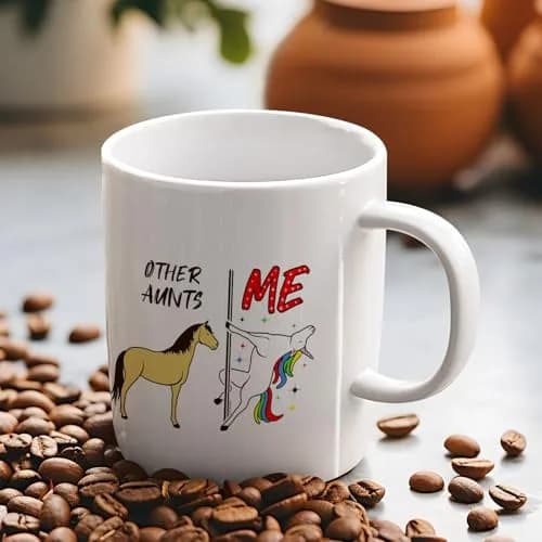 Veracco Unicorn Coffee Mug 11oz | Ceramic Tea Cup for Auntie Gifts Birthdays thumbnail 7