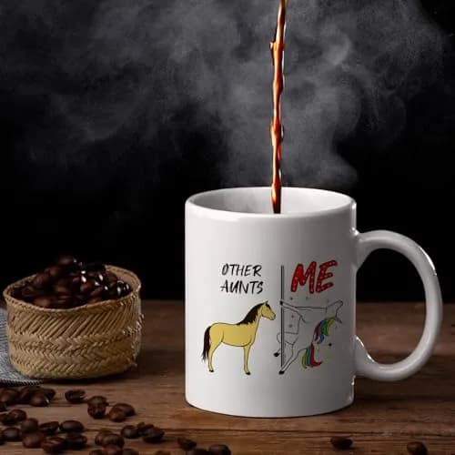 Veracco Unicorn Coffee Mug 11oz | Ceramic Tea Cup for Auntie Gifts Birthdays thumbnail 8