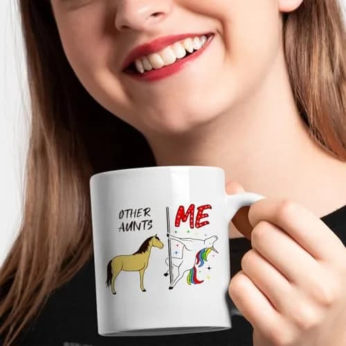 Veracco Unicorn Coffee Mug 11oz | Ceramic Tea Cup for Auntie Gifts Birthdays thumbnail 3