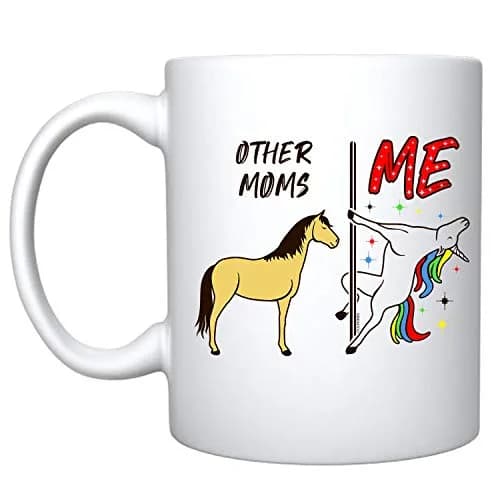 Veracco 'Other Moms Vs Me' Unicorn Ceramic Coffee Mug 325ml (11oz) | Funny Gift for Her thumbnail 1
