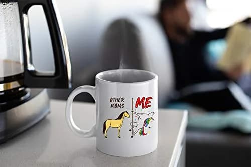 Veracco 'Other Moms Vs Me' Unicorn Ceramic Coffee Mug 325ml (11oz) | Funny Gift for Her thumbnail 4