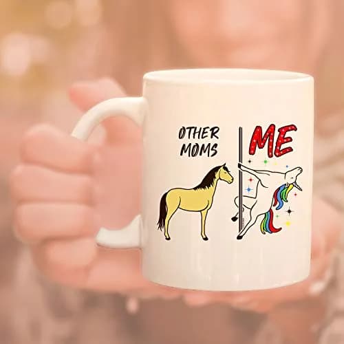 Veracco 'Other Moms Vs Me' Unicorn Ceramic Coffee Mug 325ml (11oz) | Funny Gift for Her thumbnail 5