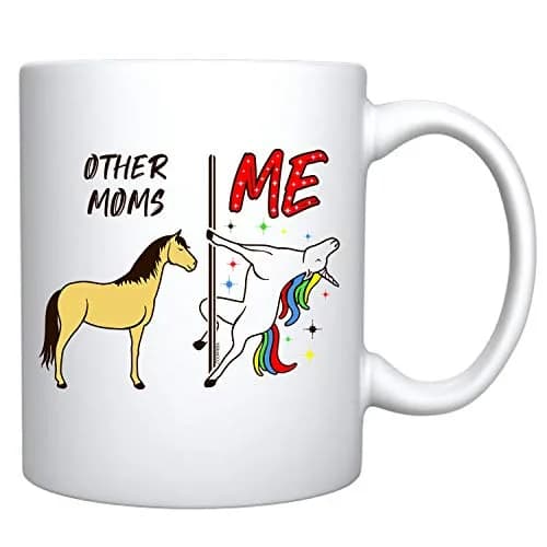 Veracco 'Other Moms Vs Me' Unicorn Ceramic Coffee Mug 325ml (11oz) | Funny Gift for Her thumbnail 2
