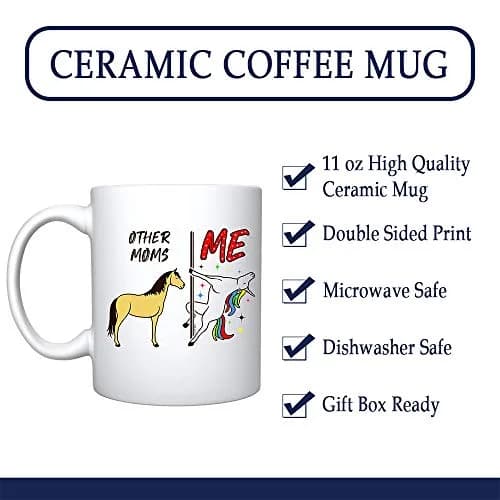 Veracco 'Other Moms Vs Me' Unicorn Ceramic Coffee Mug 325ml (11oz) | Funny Gift for Her thumbnail 3