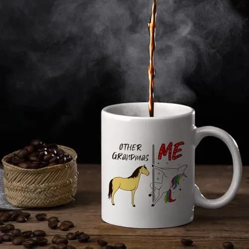 Veracco Unicorn Ceramic Coffee Mug 325ml (11oz) | Funny Grandma Gift for Her thumbnail 3