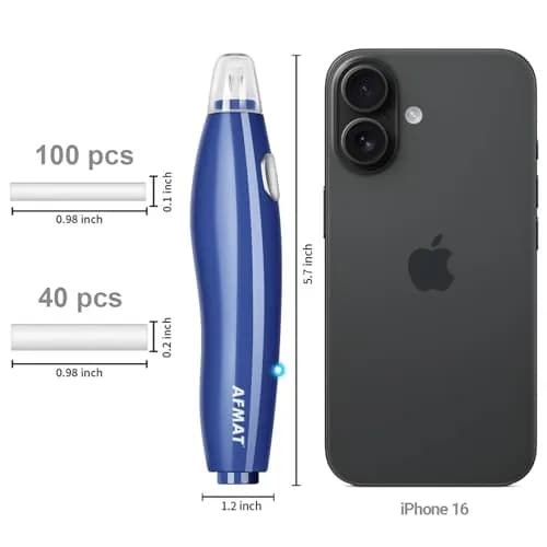 AFMAT Electric Eraser 140 Refills | Rechargeable Artist Drafting Tool in Blue thumbnail 5