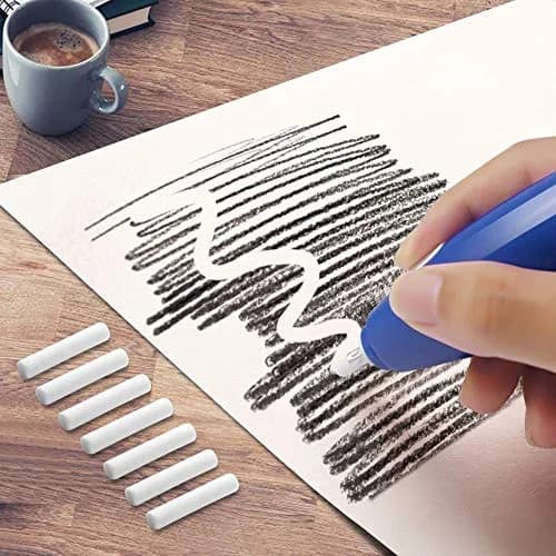 AFMAT Electric Eraser 140 Refills | Rechargeable Artist Drafting Tool in Blue thumbnail 6