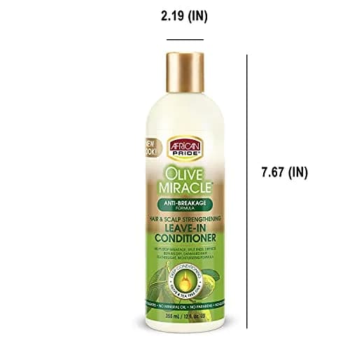 African Pride Olive Miracle Leave-In Conditioner (3 Pack) 12oz | Moisture & Breakage Prevention thumbnail 5