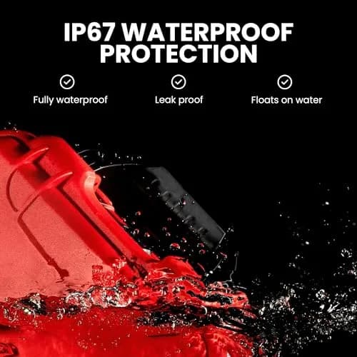 NANUK 904 Waterproof First Aid Box Empty – Durable, Impact-Resistant, IP67-Rated, Floats (8.4" x 6.0" x 3.7") – Red thumbnail 2